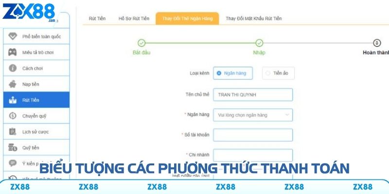 Biểu tượng các kênh thanh toán